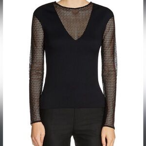 Maje Mixed Media Top